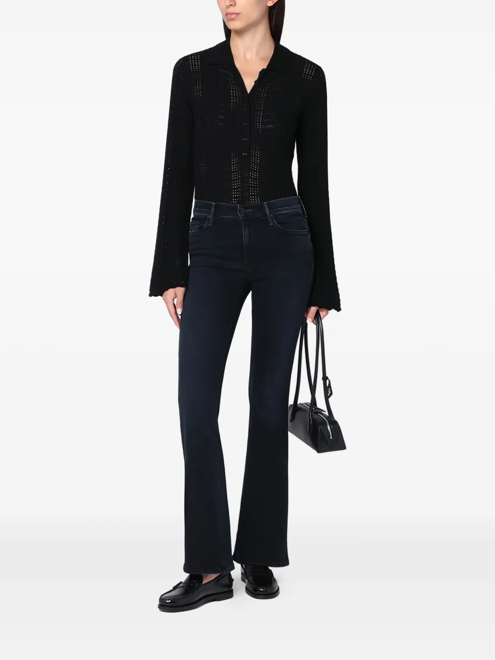 MOTHER The Weekender jeans met franje - Blauw