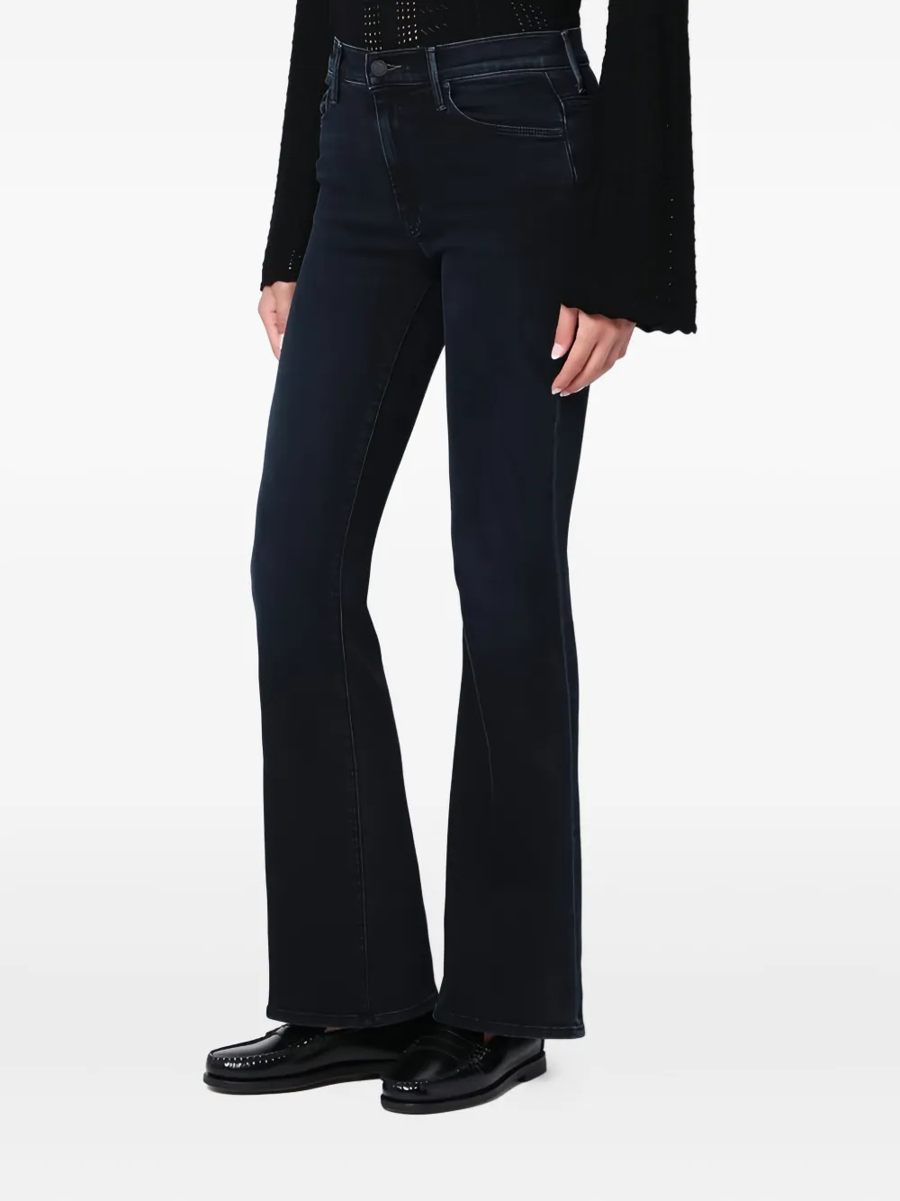 MOTHER The Weekender jeans met franje Blauw