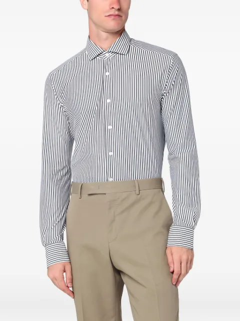 Xacus striped long-sleeve shirt