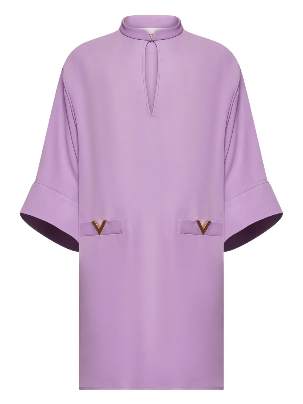 Valentino Garavani Vディテール ドレス - パープル Valentino Garavani Vディテール ドレス - パープル