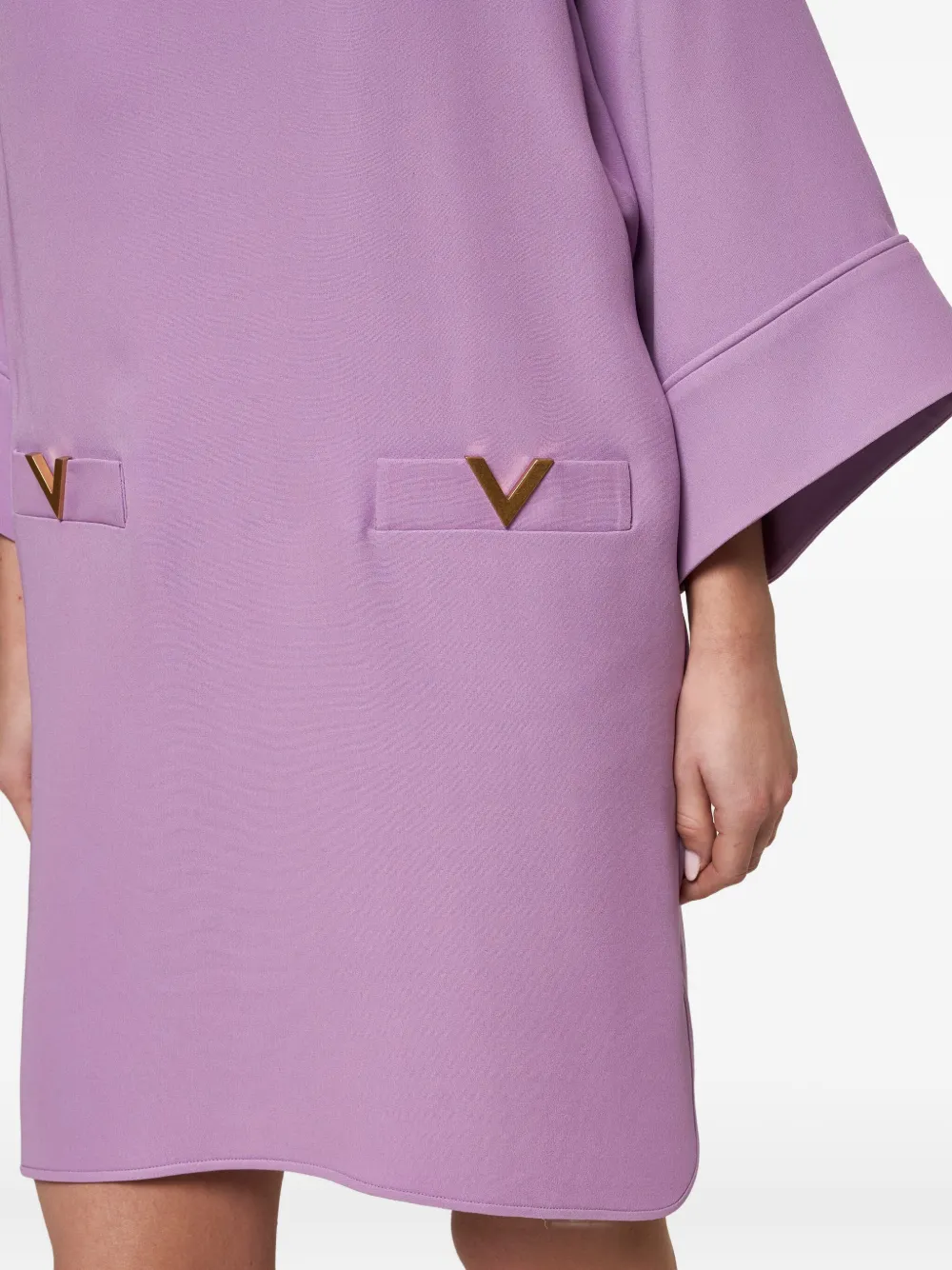 Valentino Garavani Mini-jurk met V-detail Paars