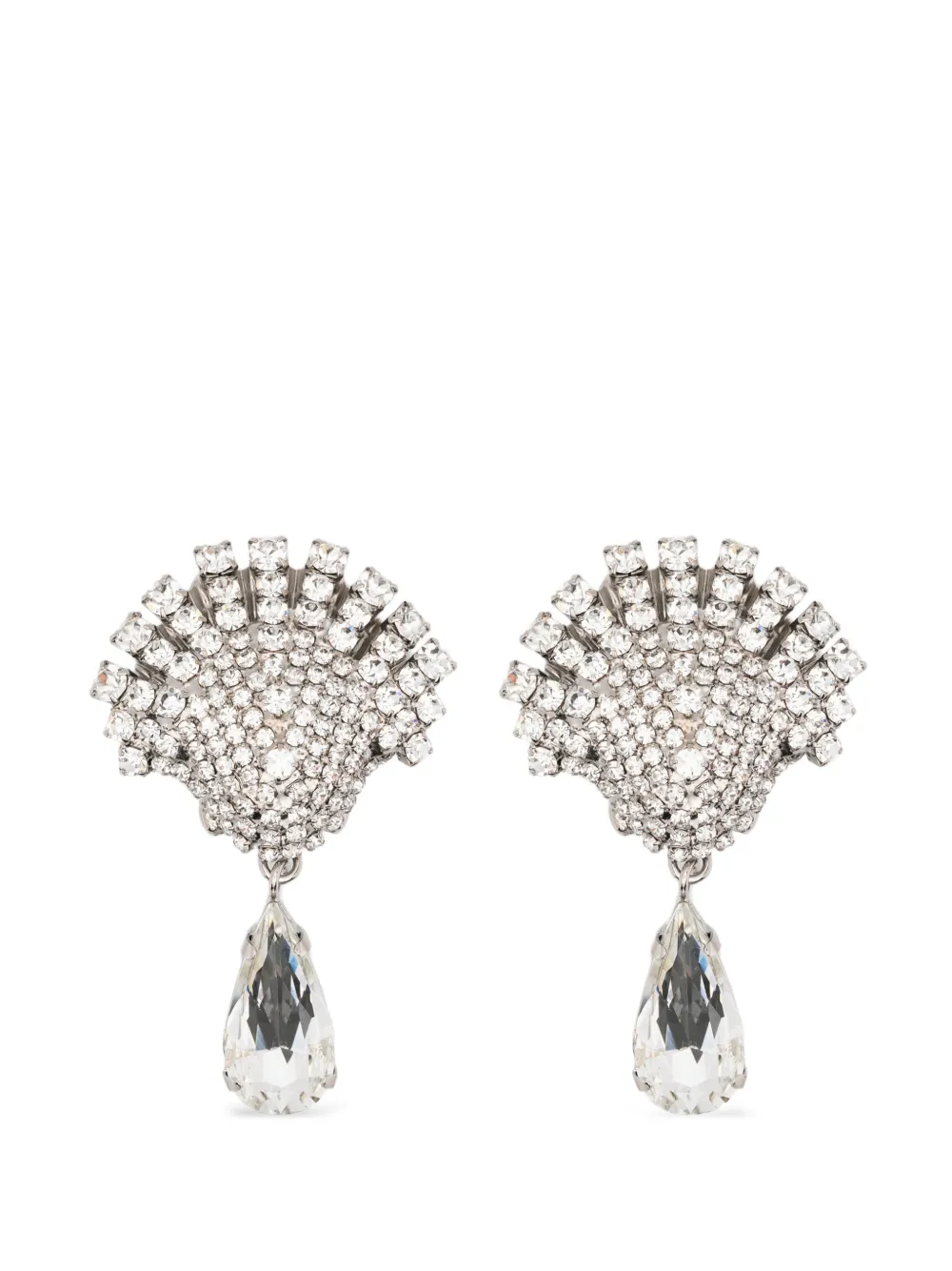 Alessandra Rich shell drop earrings - Argento