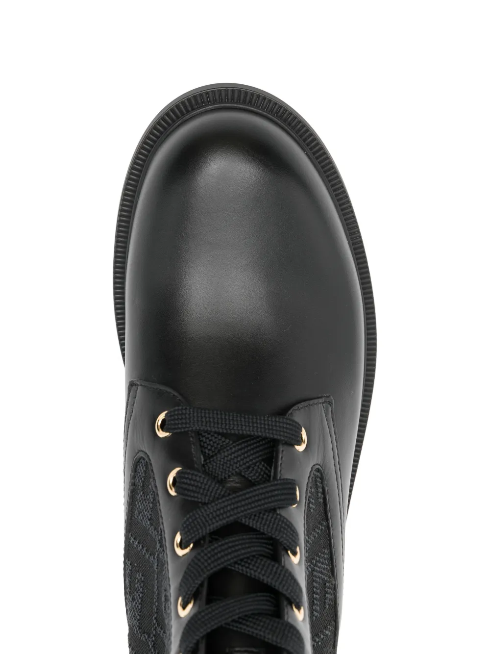 FENDI Filo stretch enkellaarzen met logo Zwart