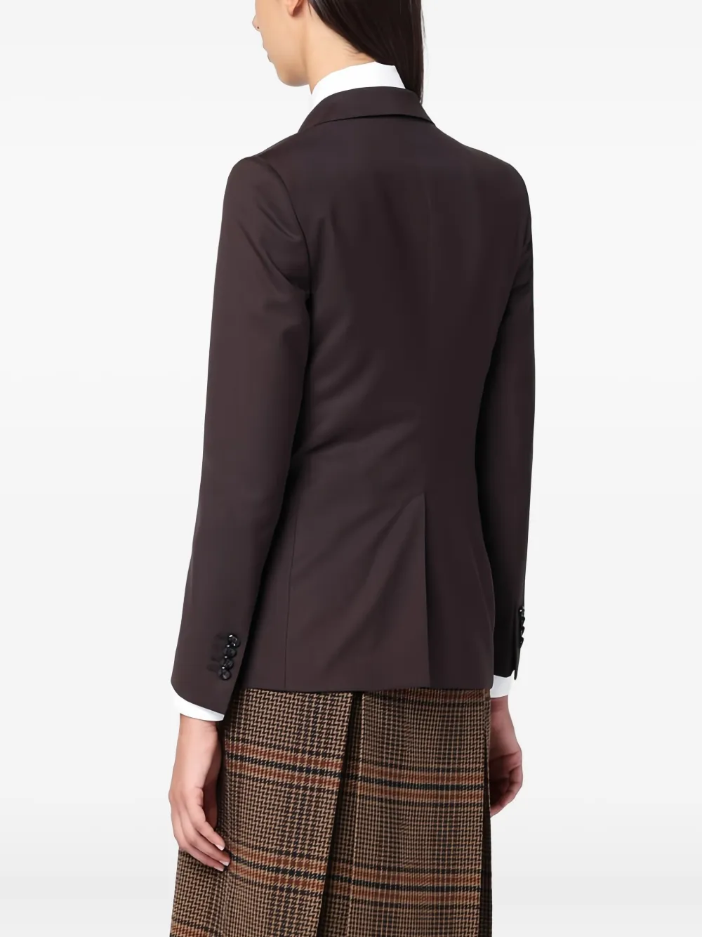 Tagliatore Wool Blend Double Breasted Jacket In Brown