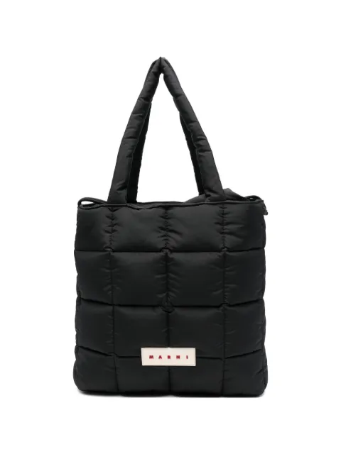 Marni padded logo tote bag
