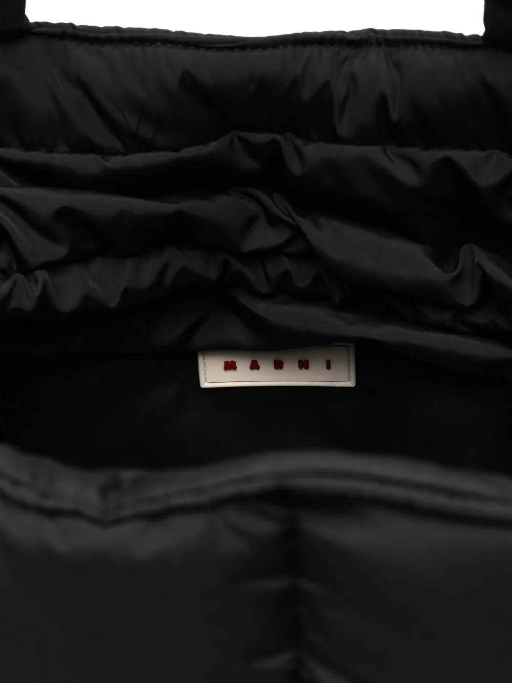 Marni Shopper met logo Zwart