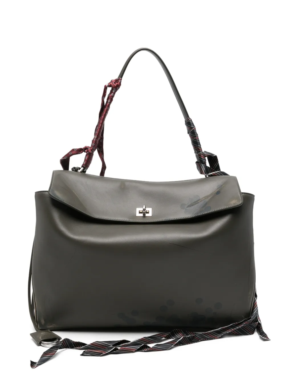 Balenciaga Rodeo stain-effect tote bag - Verde