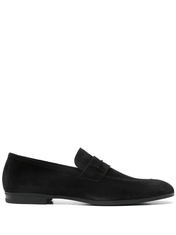 Tom Ford Penny-strap Suede Loafers in Black