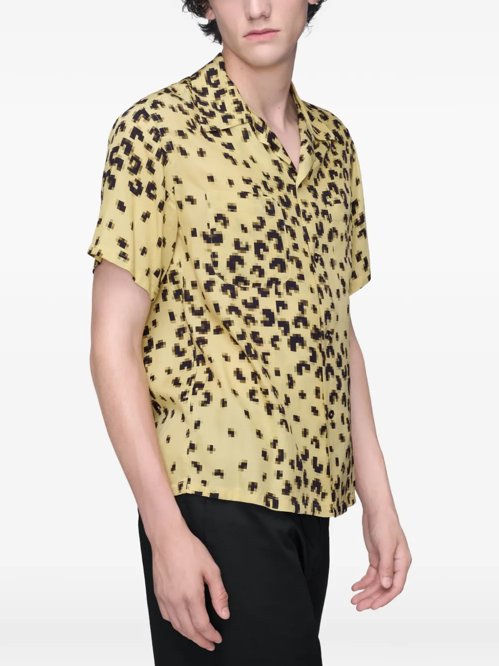 Maison Margiela Overhemd met luipaard-print Geel