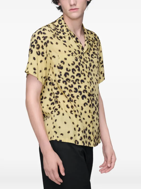 Maison Margiela Pixel Leopard Shirt | Yellow | FARFETCH