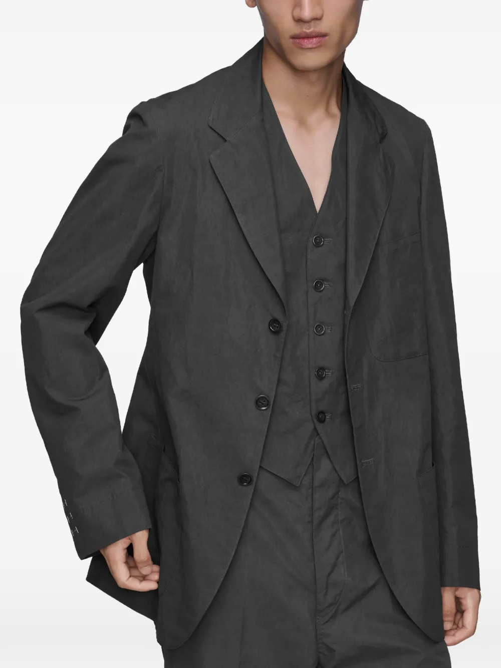 Maison Margiela Zijde-katoenen jack Grijs