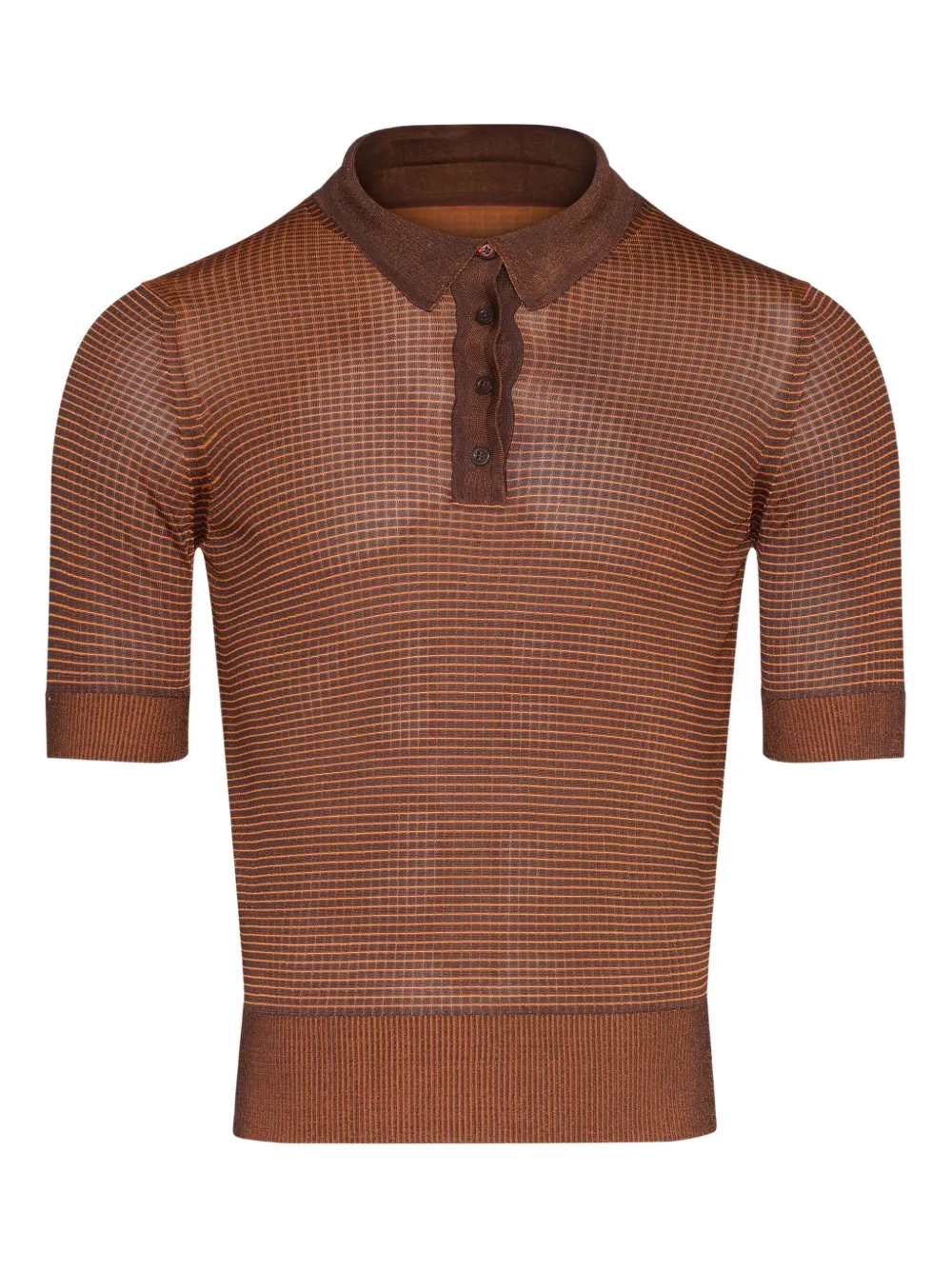 Maison+Margiela+polo+à+rayures+-+Marron