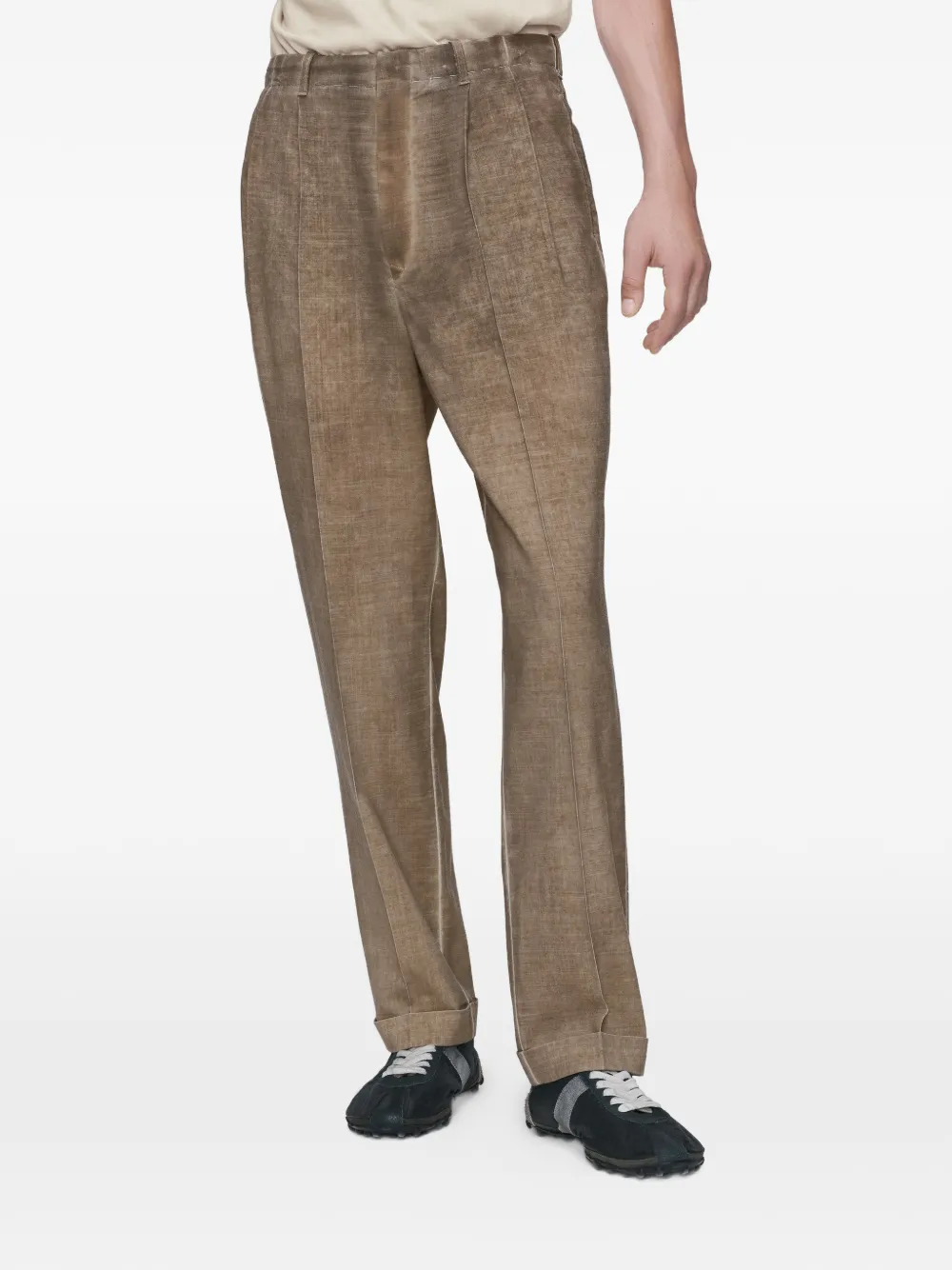 Maison Margiela Wollen broek Bruin
