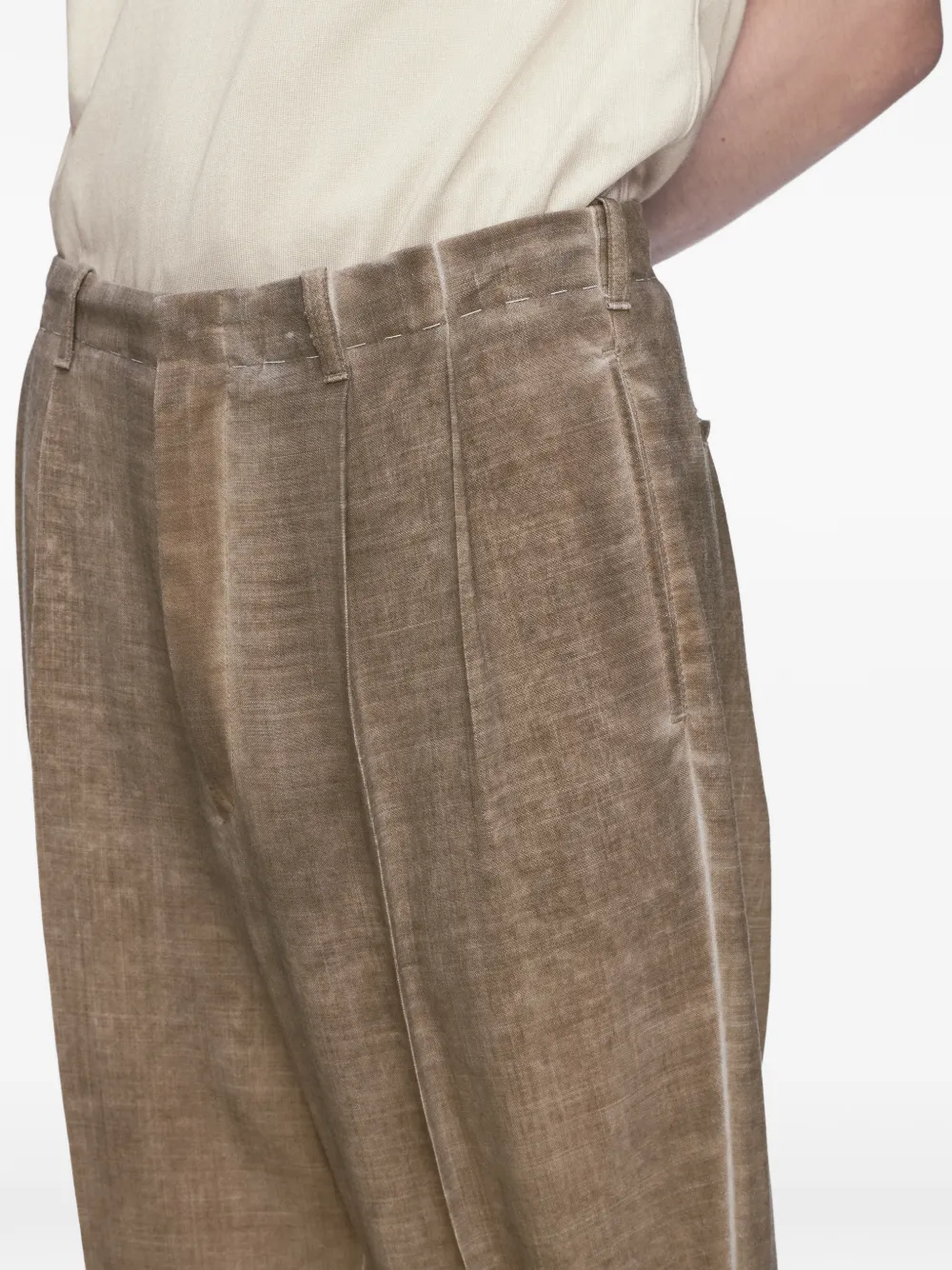 Maison Margiela Wollen broek Bruin