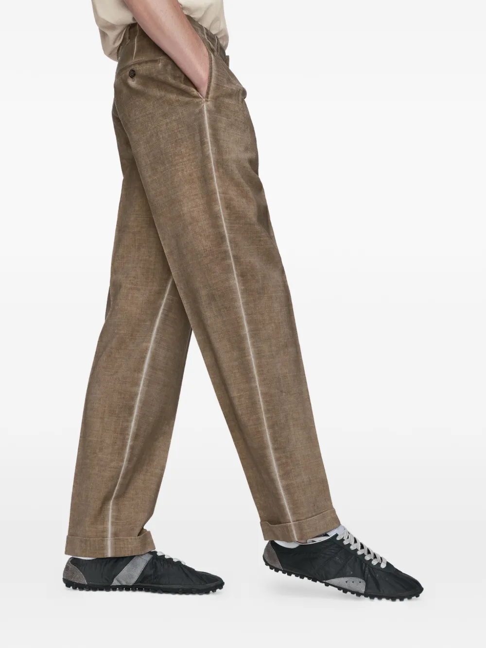Maison Margiela Wollen broek Bruin