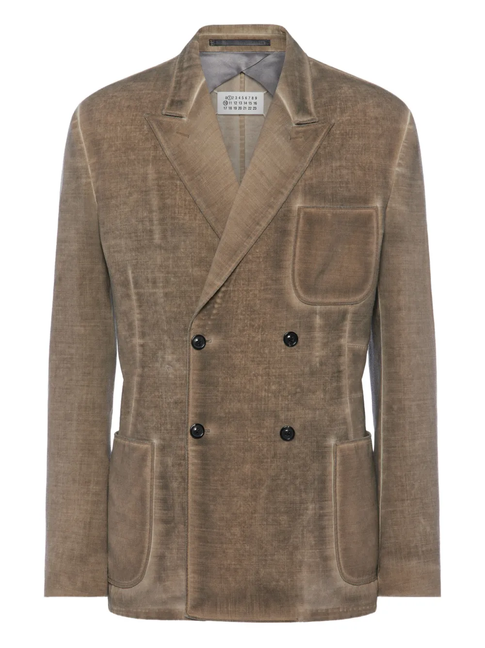 Maison Margiela Blazer doppiopetto in lana - Marrone