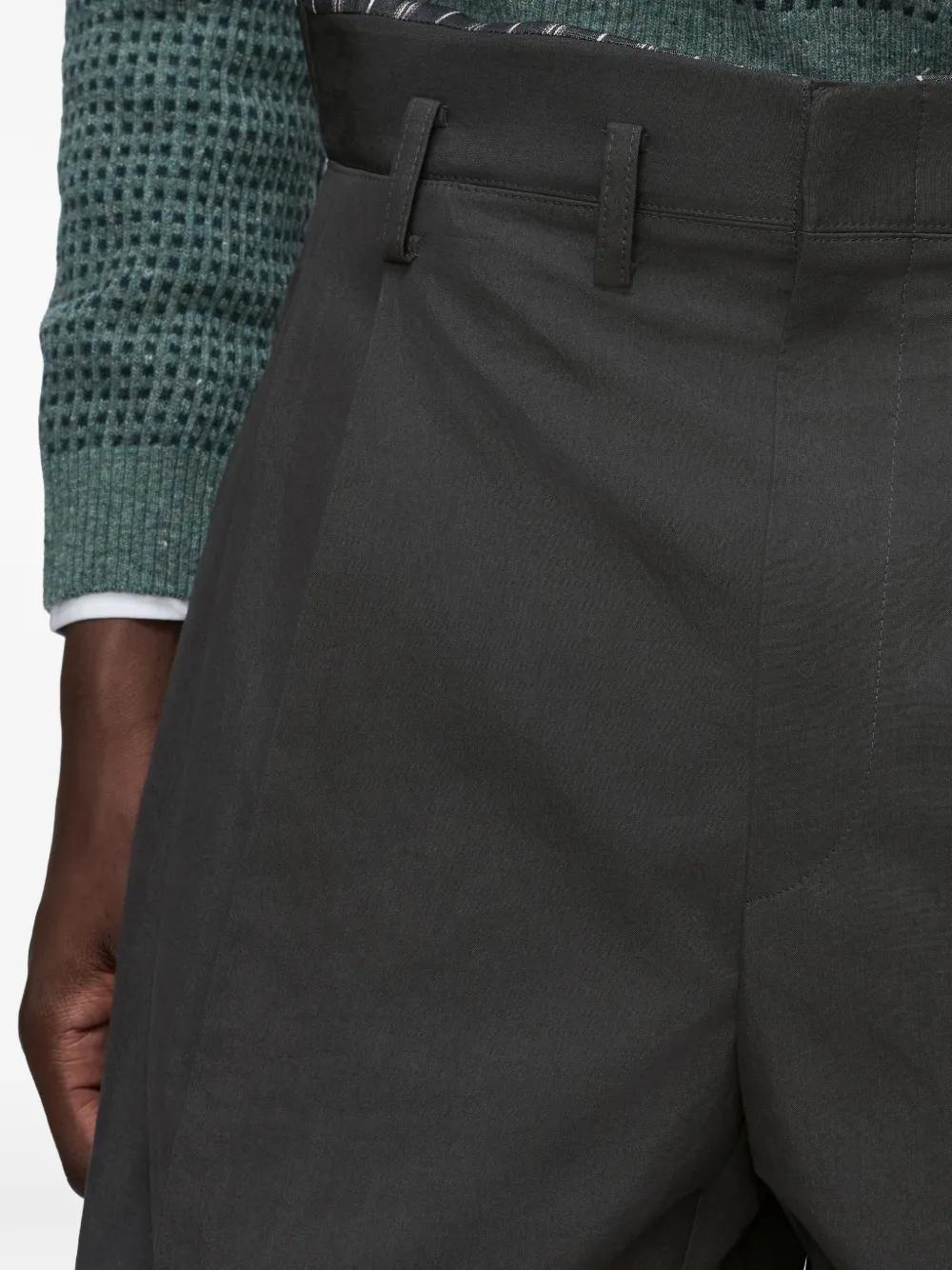 Maison Margiela Geplooide bermuda shorts Grijs