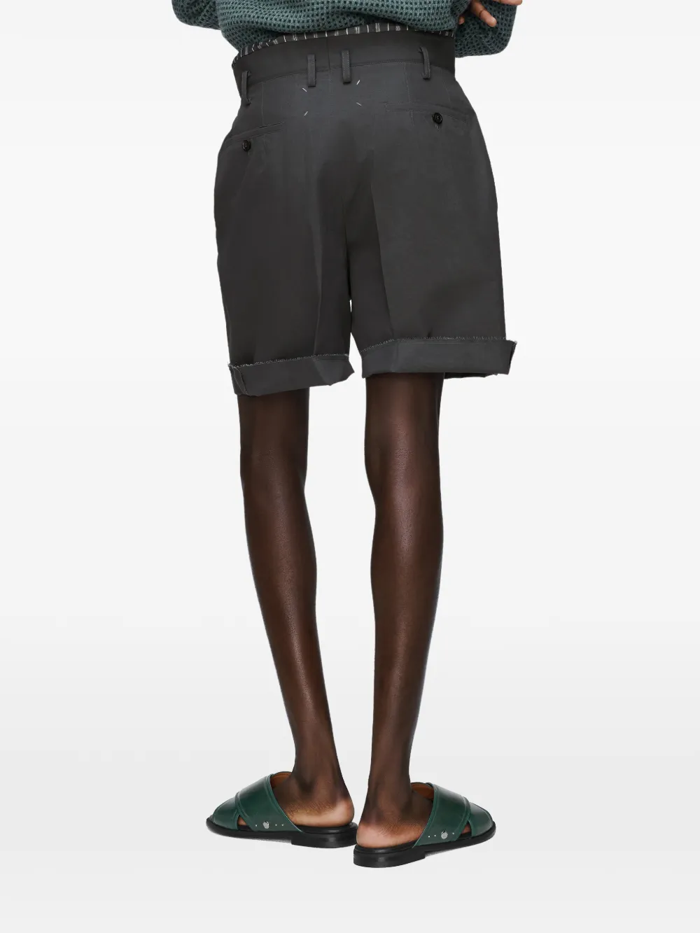 Maison Margiela Geplooide bermuda shorts Grijs
