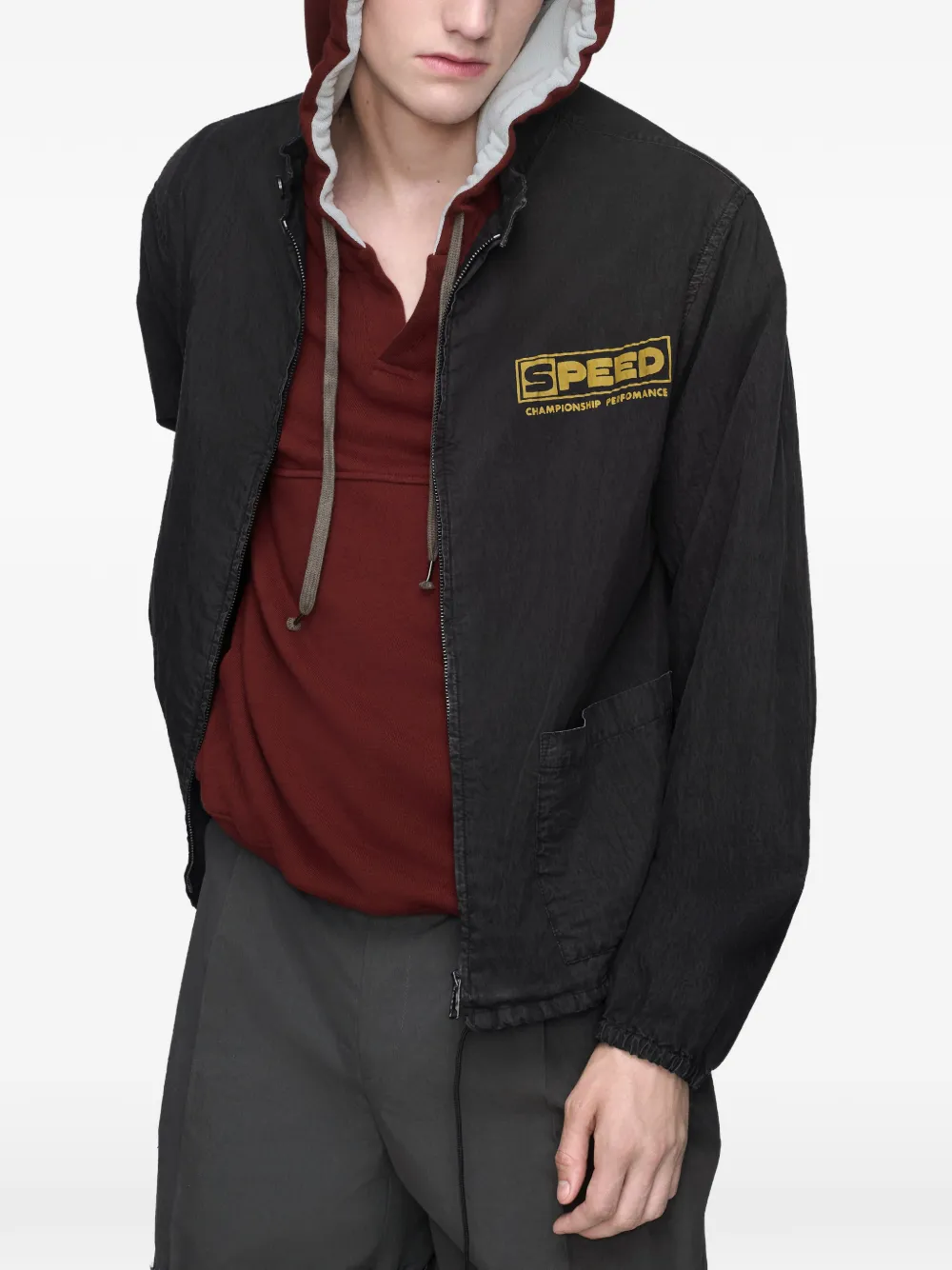 Maison Margiela Sportswear jack met retro-stijl Zwart