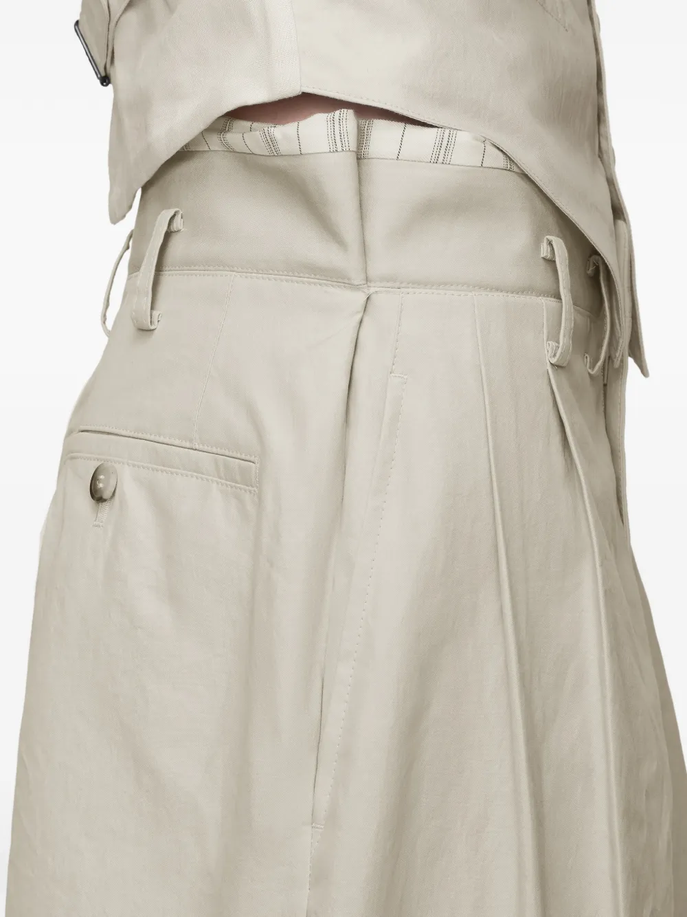 Maison Margiela Geplooide shorts Beige