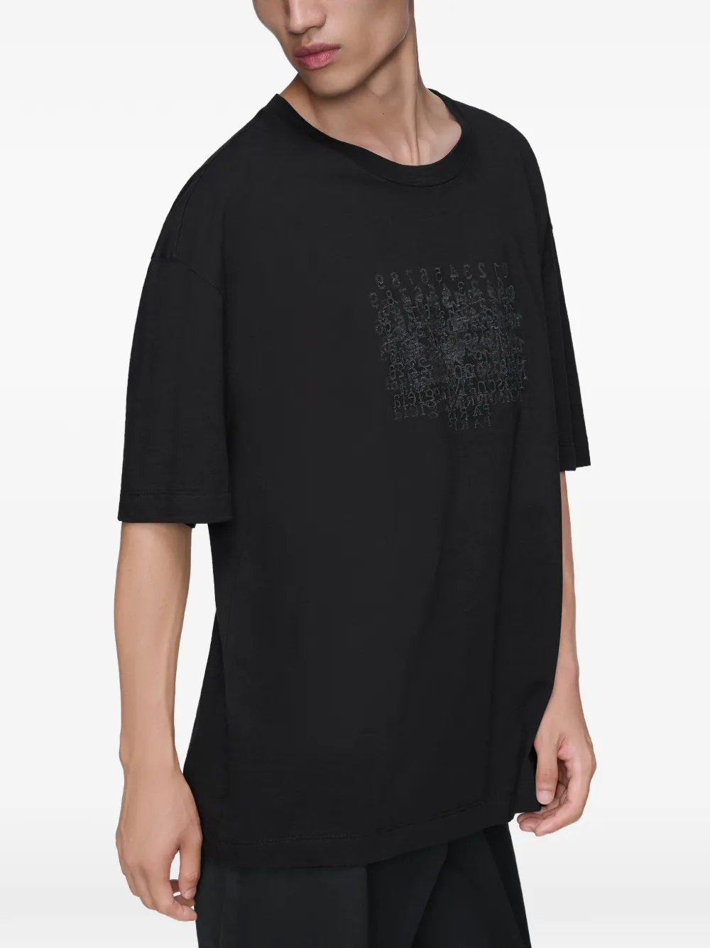 Maison Margiela Katoenen numeriek T-shirt Zwart
