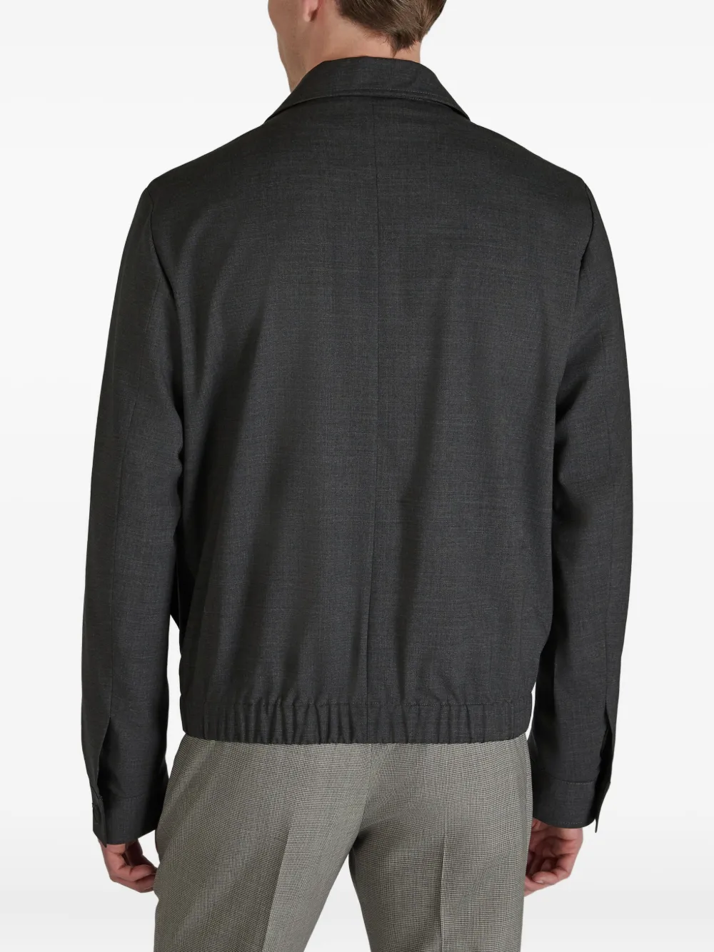 Incotex Bomberjack met rits Grijs