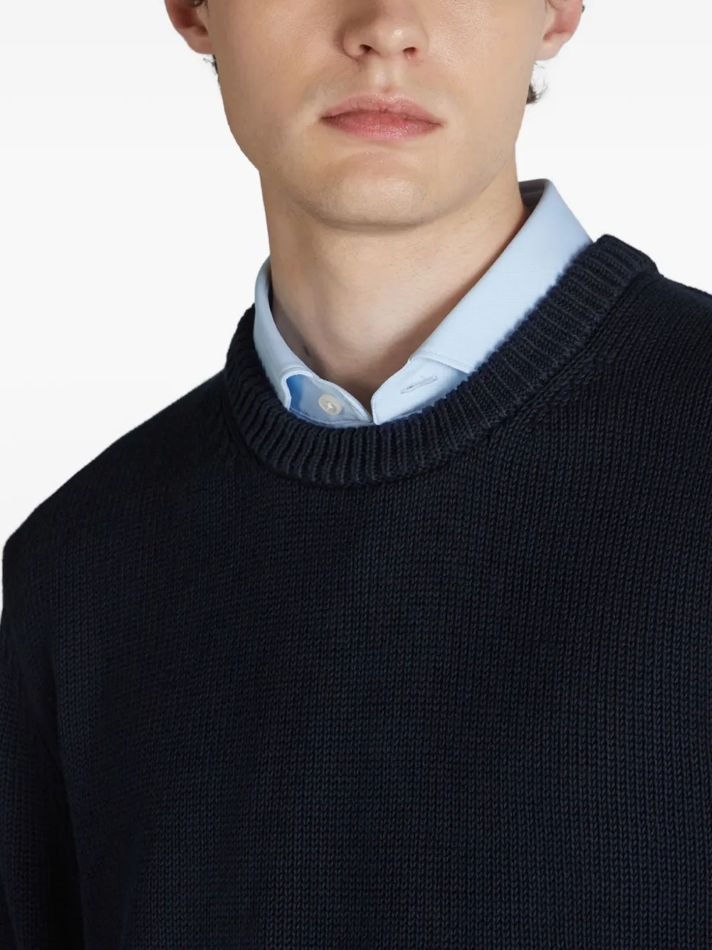 Zanone Trui met ronde hals Blauw