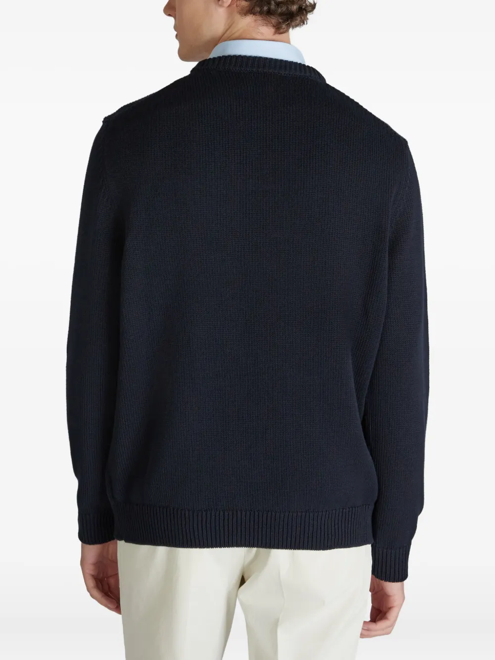 Zanone Trui met ronde hals Blauw