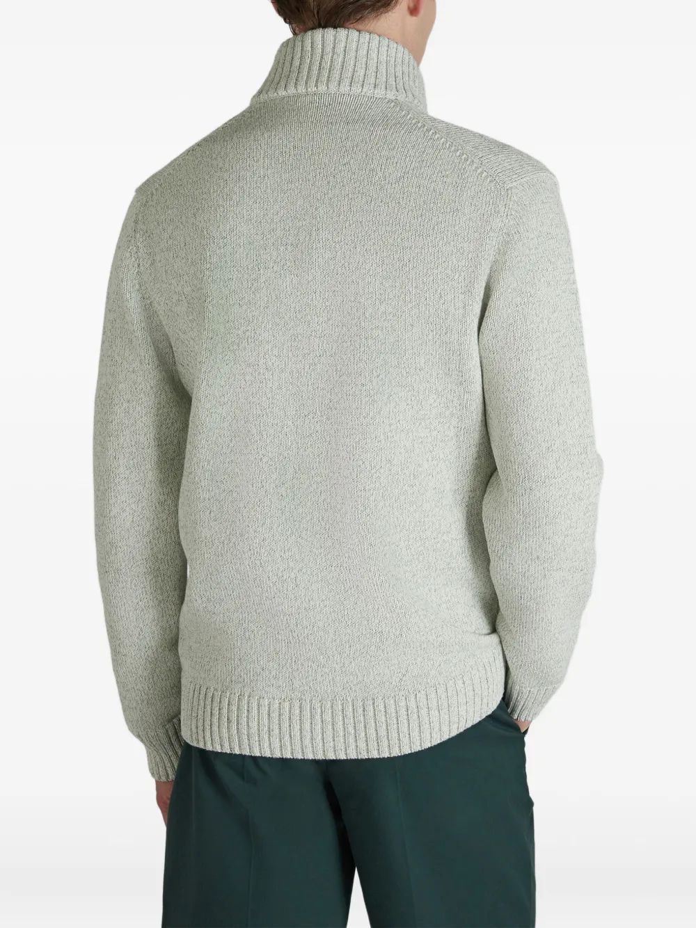 Zanone Katoenen vest met knopen Grijs