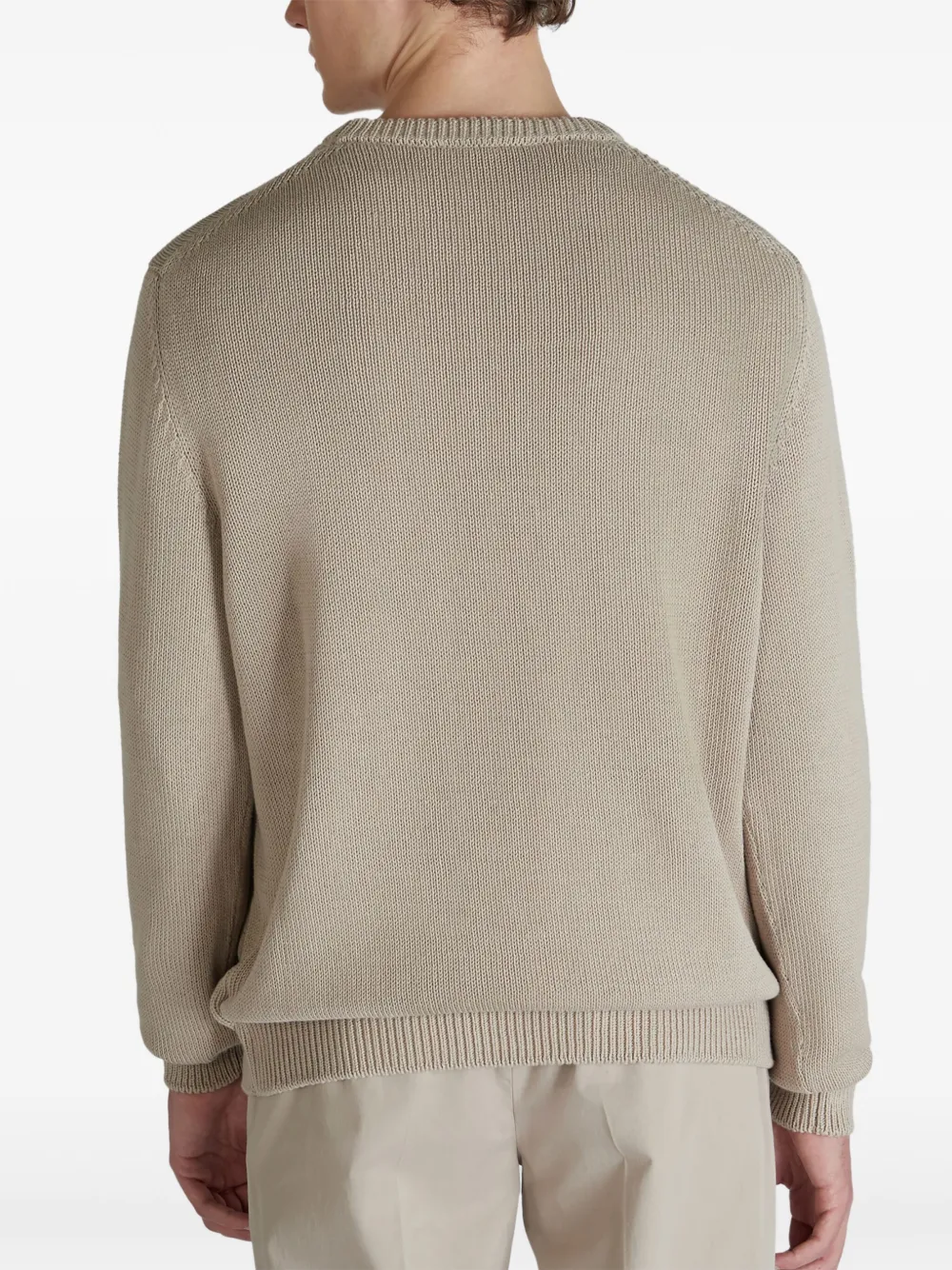 Zanone Trui met ronde hals Beige