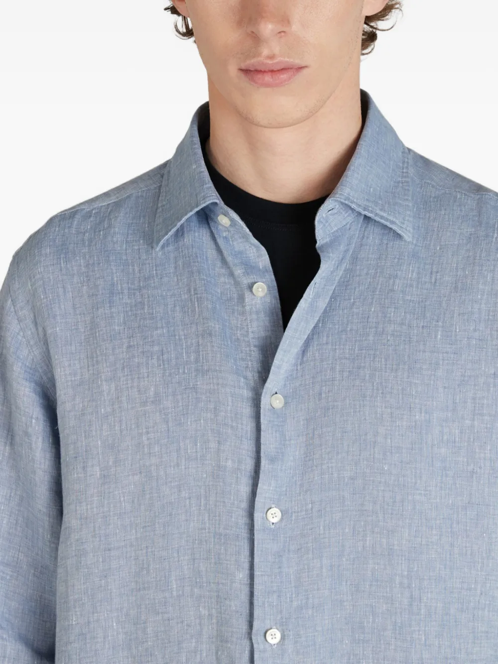 Glanshirt Linen Shirt In Blue