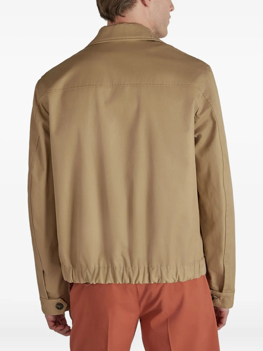 Montedoro Zip-up Bomber Jacket In Brown