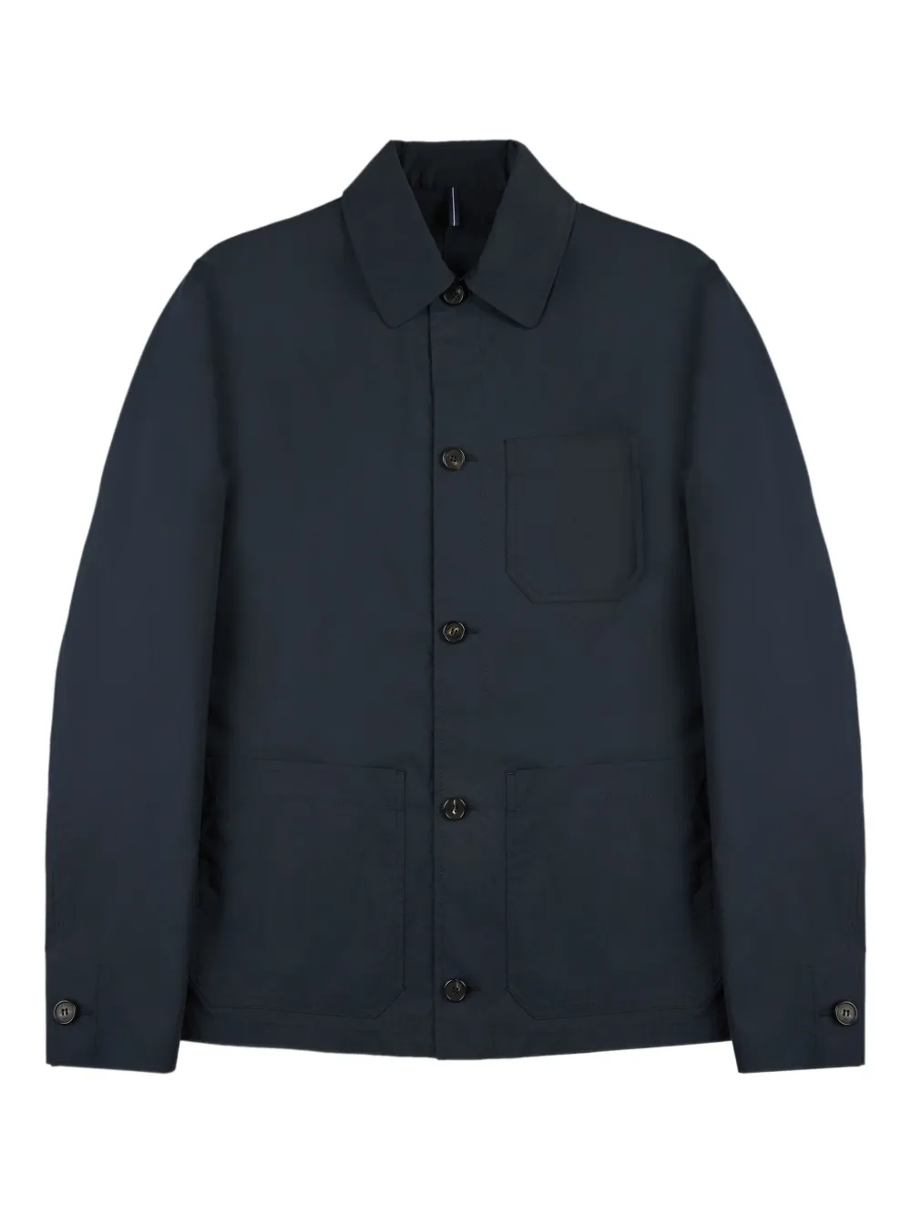 slowear camisa de algodón con bolsillo en el pecho y botones | azul | Image 1