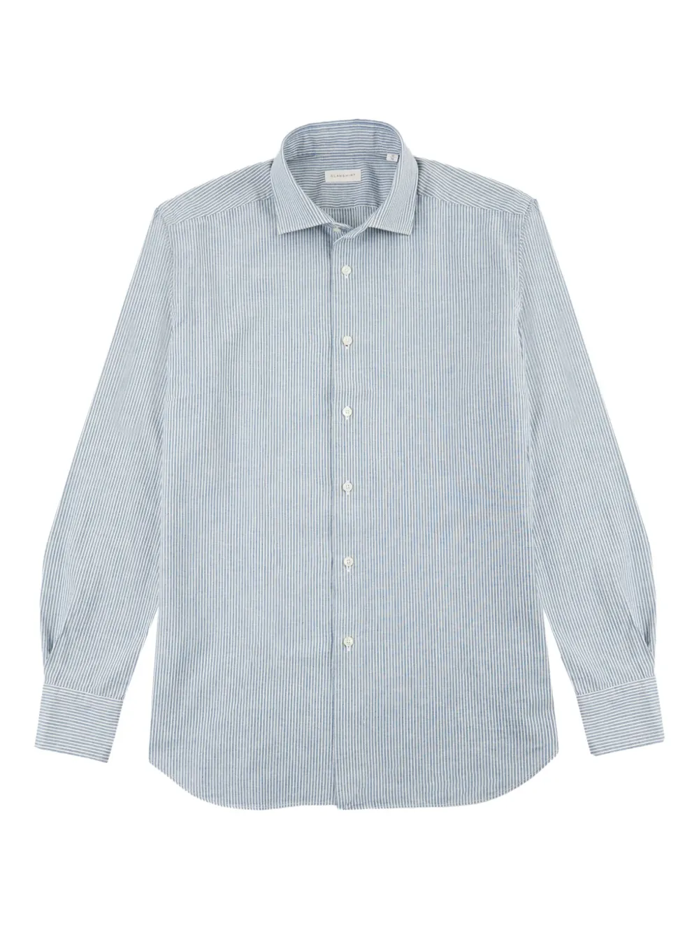 Glanshirt camisa de algodón con rayas estampadas | azul | Image 1