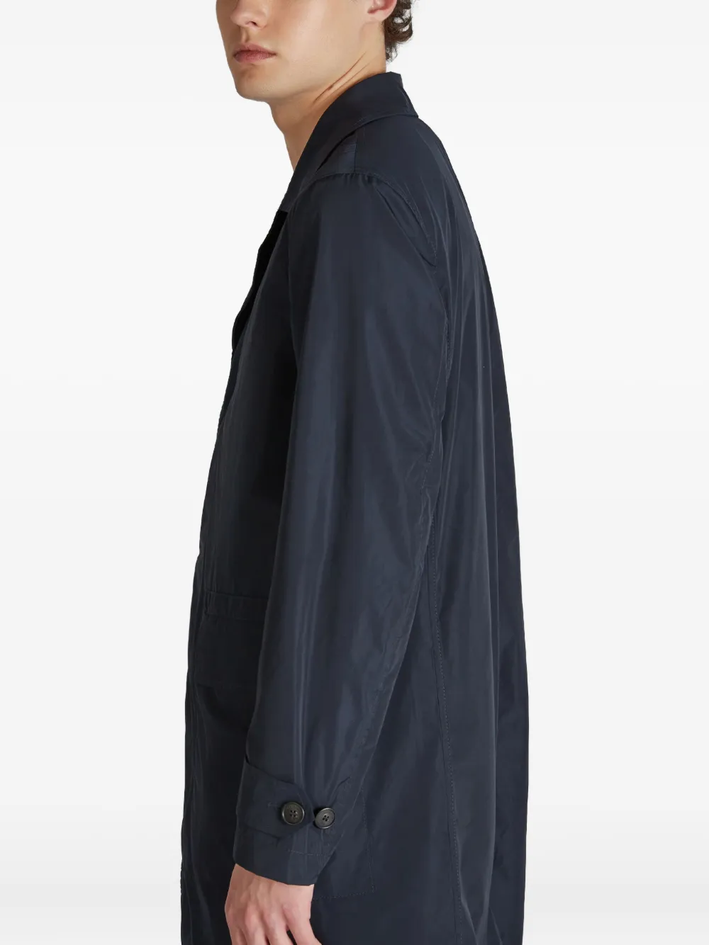 Montedoro Flap-pocket Button-up Coat In Blue