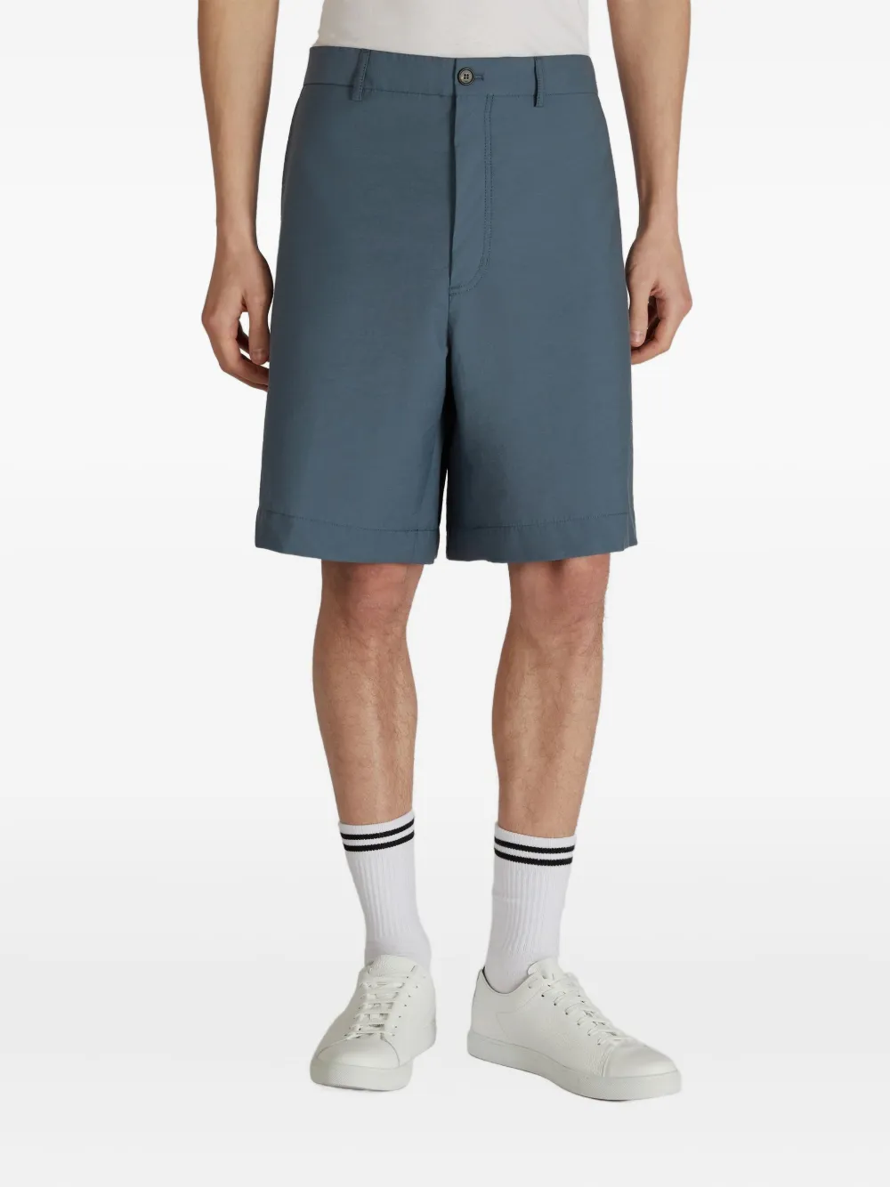 Incotex Shorts met riemlussen Blauw