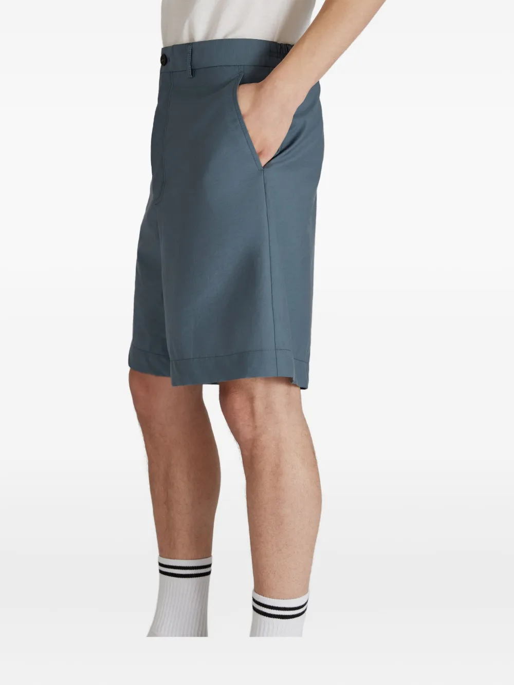 Incotex Shorts met riemlussen Blauw