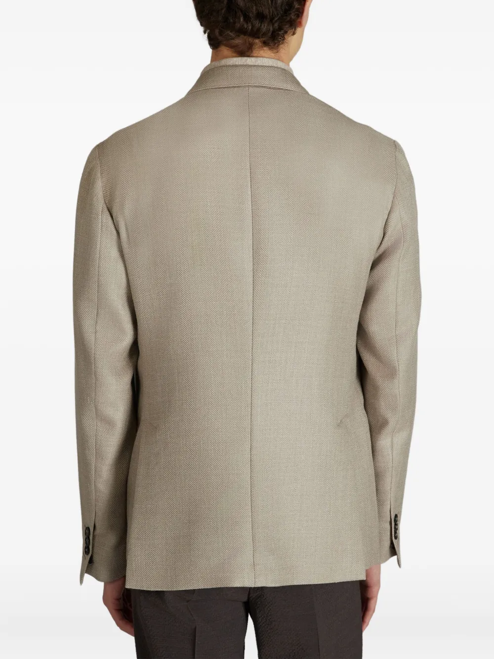 Incotex Blazer met dubbele rij knopen Beige