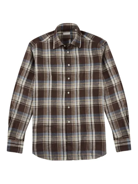Glanshirt checked shirt