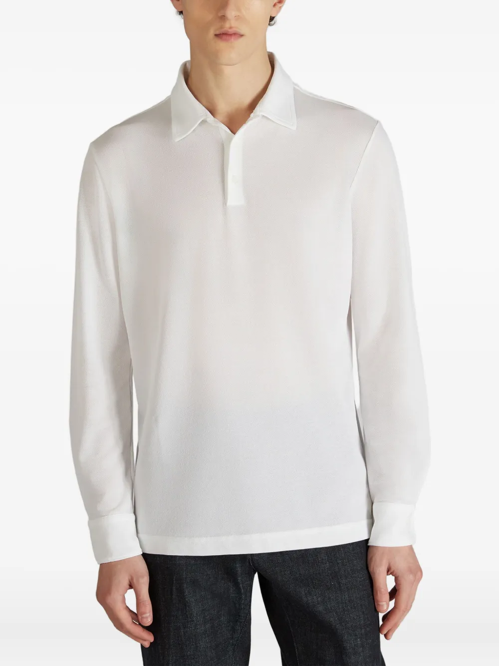 Zanone Piqué katoenen poloshirt Wit