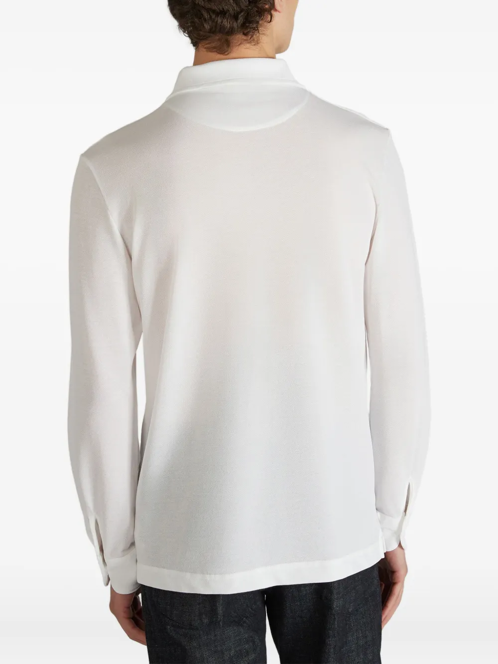 Zanone Piqué katoenen poloshirt Wit