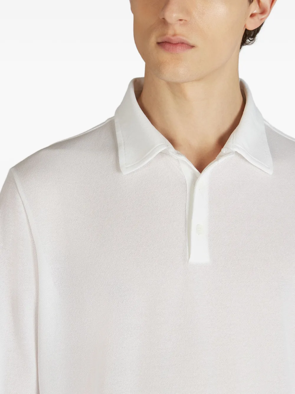 Zanone Piqué katoenen poloshirt Wit