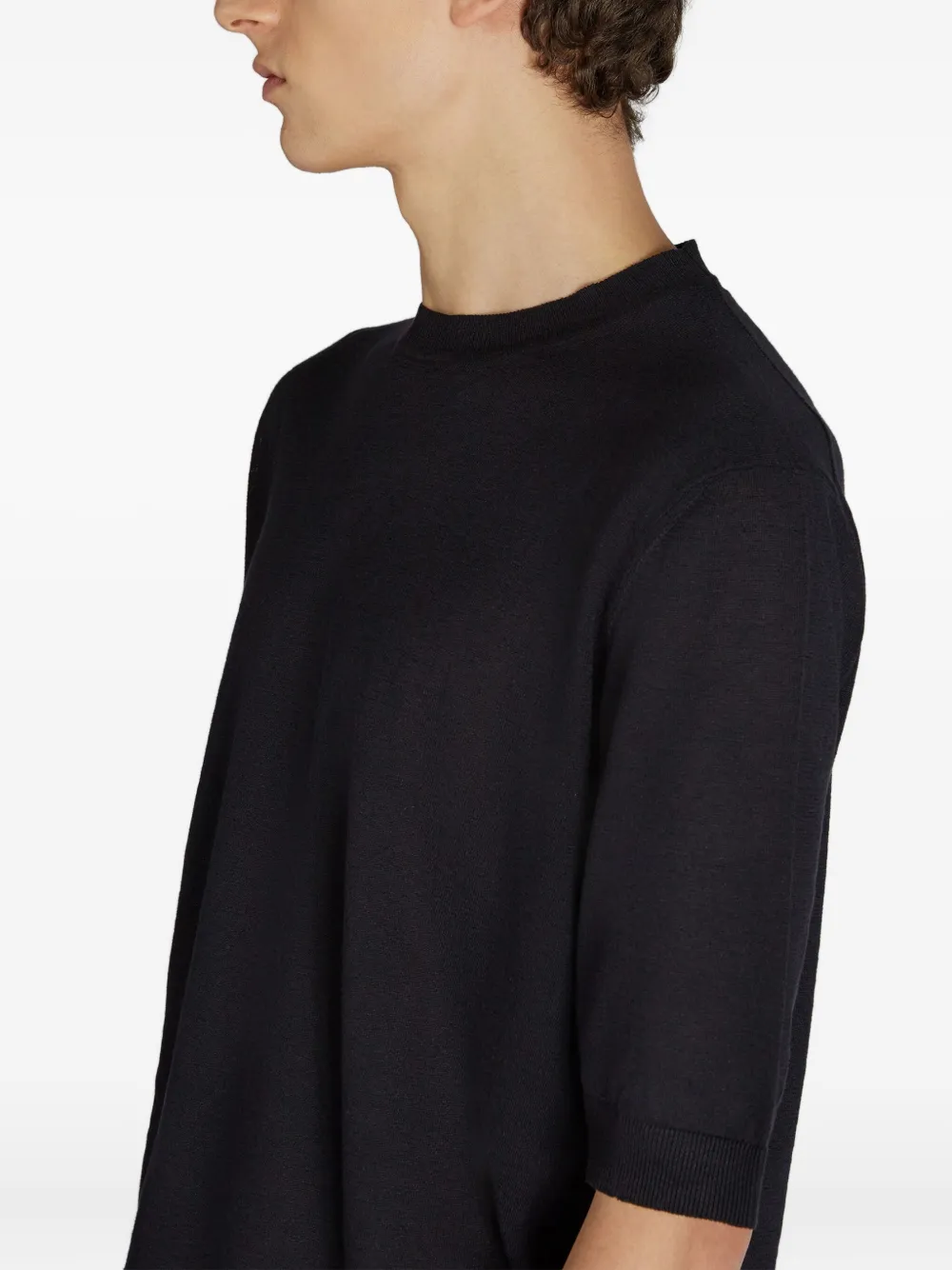 Zanone T-shirt met ronde hals Blauw