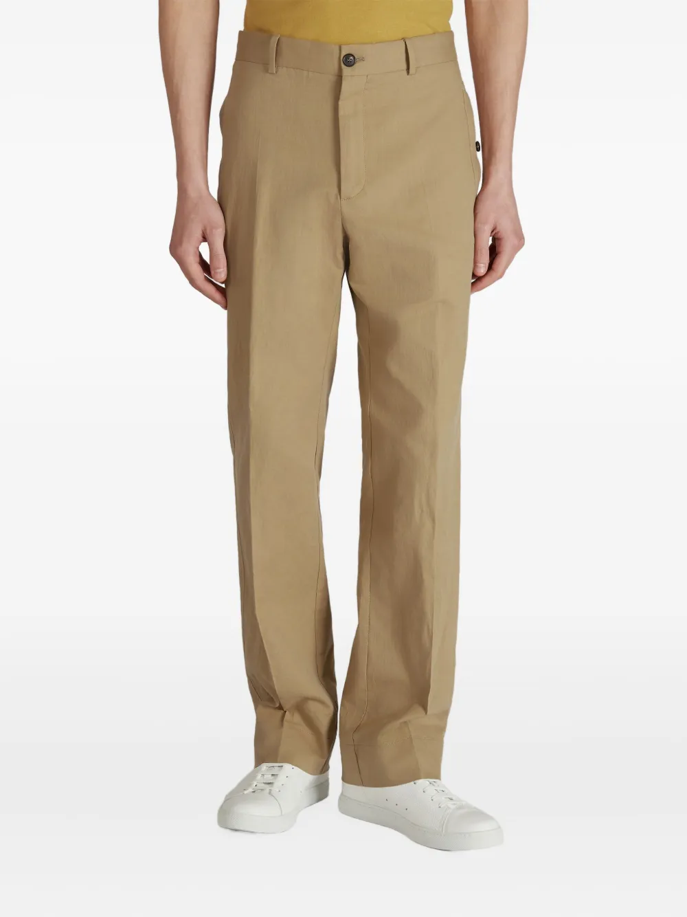 Incotex Broek met knoopdetail Beige