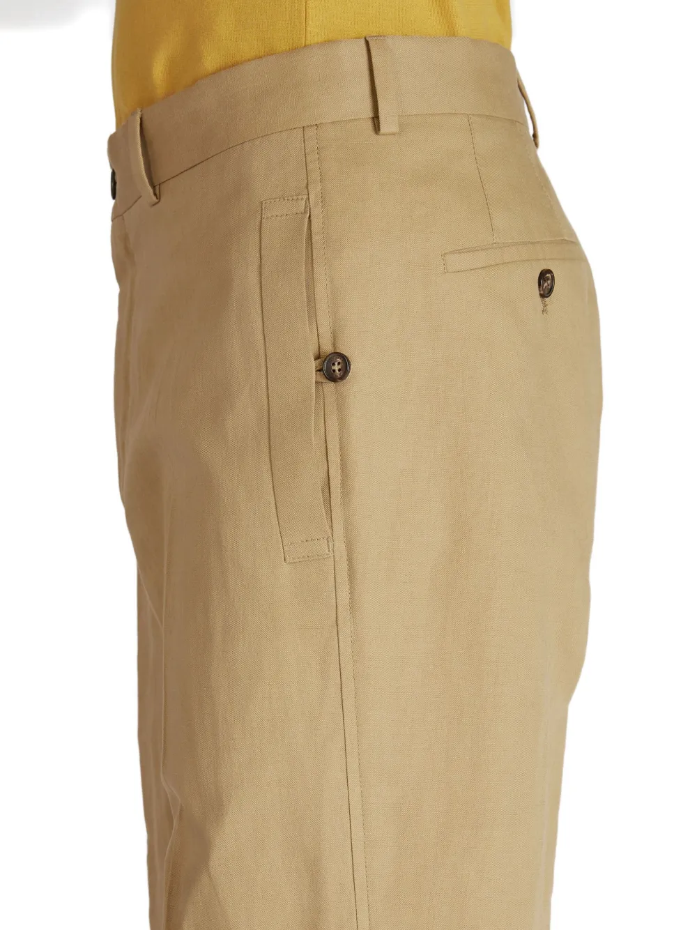 Incotex Broek met knoopdetail Beige