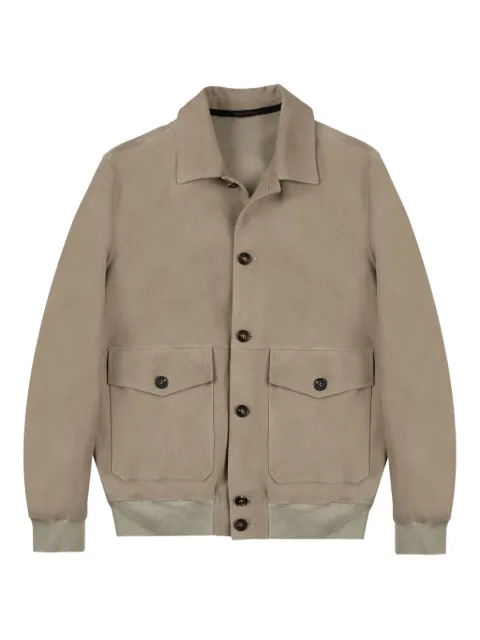 Montedoro buttoned suede leather jacket