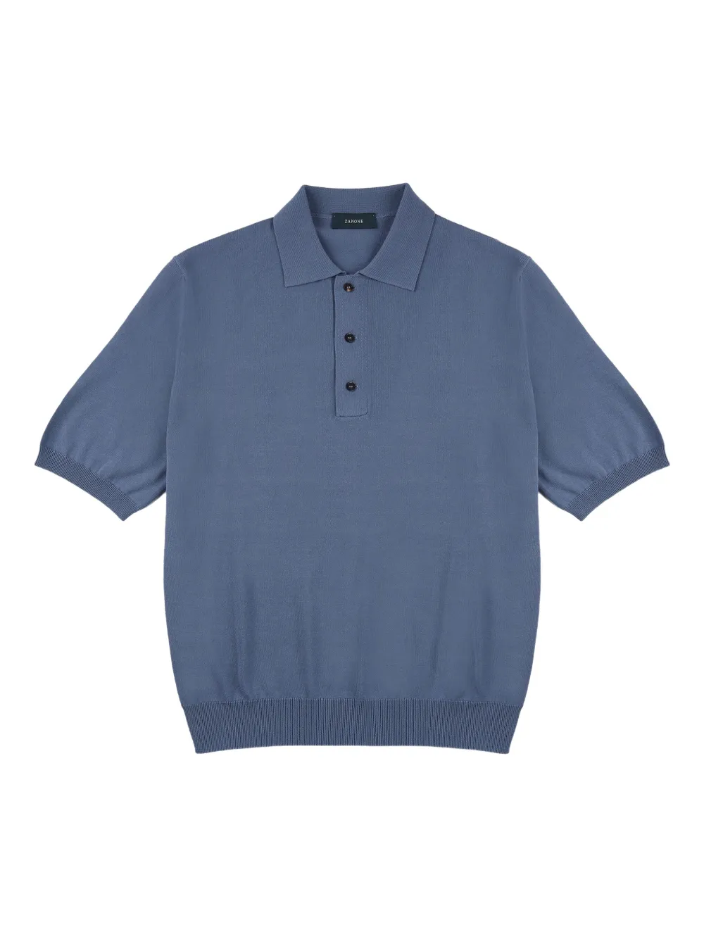 Zanone playera tipo polo de crepé | azul | Image 1