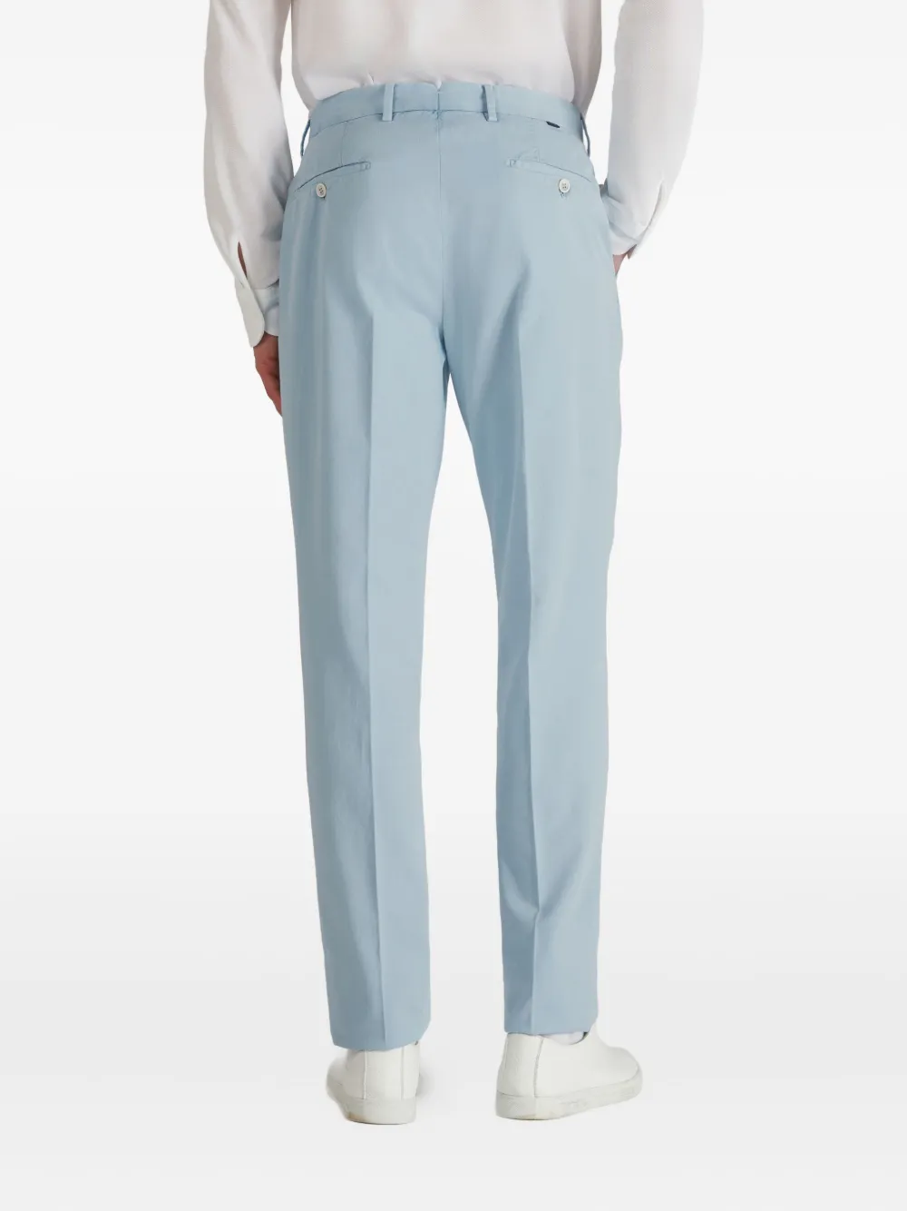 slowear Katoenen broek met paspelzakken Blauw