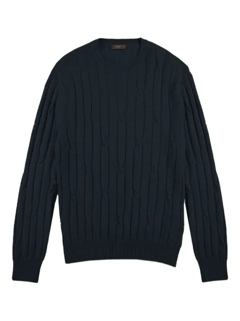 Zanone cable-knit crew-neck sweater