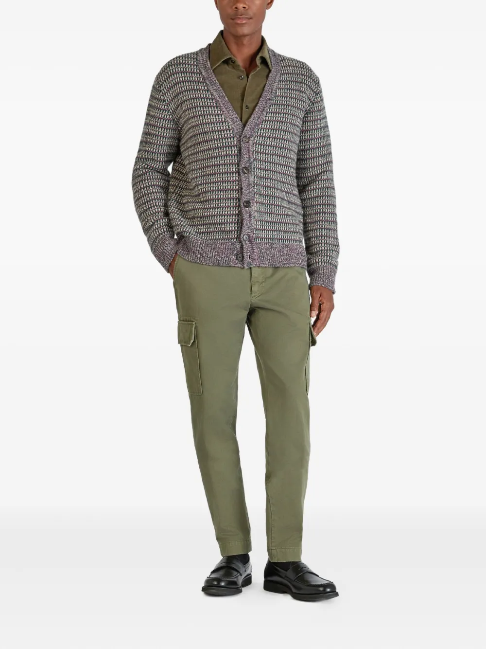 Zanone buttoned patterned cardigan | Cardigans | Image 2